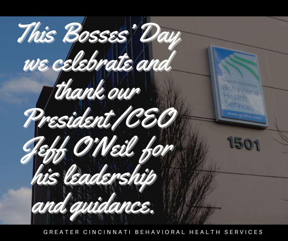 Today is #NationalBossesDay and #GCBHS would like to thank all of our wonderful supervisors and those on the Leadership team for your hard work and support. You have created a safe and positive environment where everyone - staff and clients, feels valued. #LIFEchanging