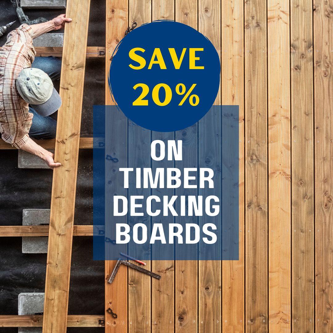 AWBSLTD's tweet image. Save 20% on all our timber decking boards, timber joists &amp;amp; joist hangers now!
This offer will only last a few weeks, so get your saving now
With FREE local delivery, this is a bargain you don't want to miss
ow.ly/UXNX50XcgCm
#timberdecking #decking #oxford #yarnton #swindon