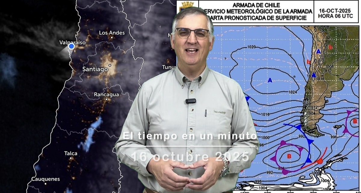 El tiempo en un minuto para la región de Valparaíso y Santiago para hoy 16 de octubre de 2025

youtu.be/QLffAOhiSZU

Comenta y comparte!!!

#Tiempo #Clima #Pronóstico #Meteorología