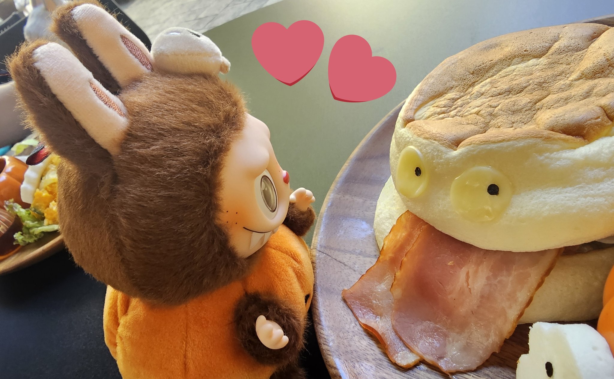 パンケーキ型ぬいぐるみ*4 FANS 分厚いパンケーキぬいぐるみXL