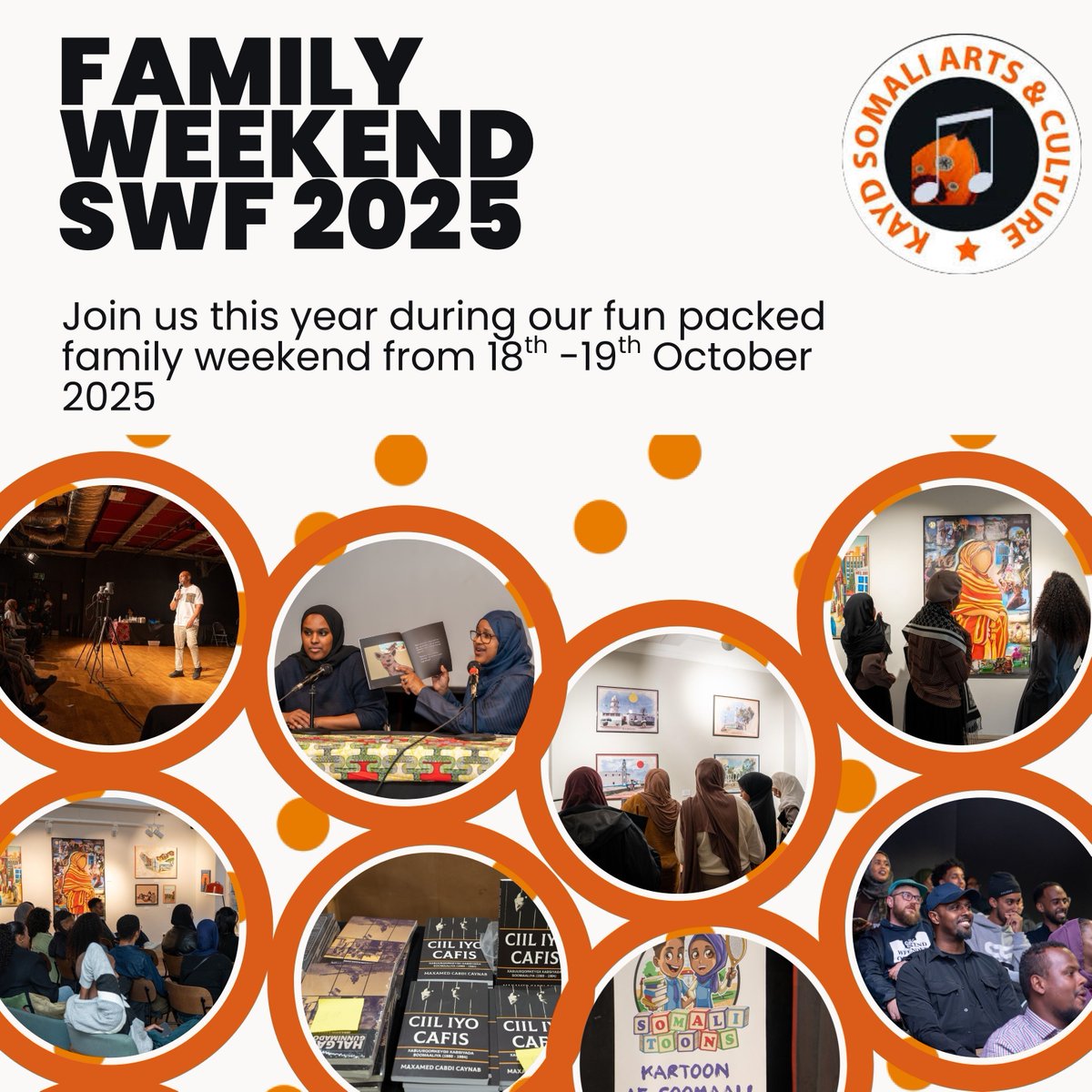 ace__london's tweet image. 🎨✨ London-based NPO @KaydSomaliArts presents Family Weekend (18–19 Oct) at Oxford House, packed with storytelling, music, crafts, &amp;amp; fun for all ages - part of @SomaliWeekFest 2025 🎉

Celebrate Somali heritage through creativity &amp;amp; play!
📍bit.ly/48TZtK1 

#ACESupported