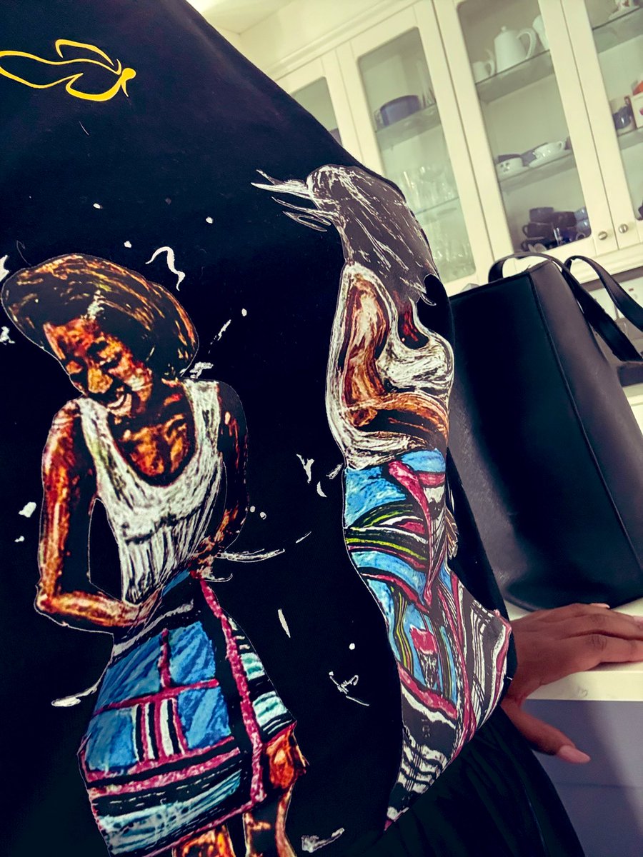 I love how young artists have found a way to make their art accessible.

My phone case is by Thamsanga Mfuphi

The T-shirt is by Tivani Mabulele

They can both be found on IG and are based at August House.