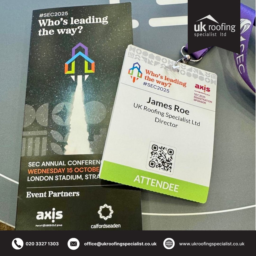 Great day at #SEC2025! 🙌

Our MD James Roe loved connecting with industry pros, sharing ideas &amp; meeting new faces.

Didn’t get a chance to chat? Drop us a message — James is always up for a coffee &amp; a catch-up! ☕

#UKRoofingSpecialist #Networking