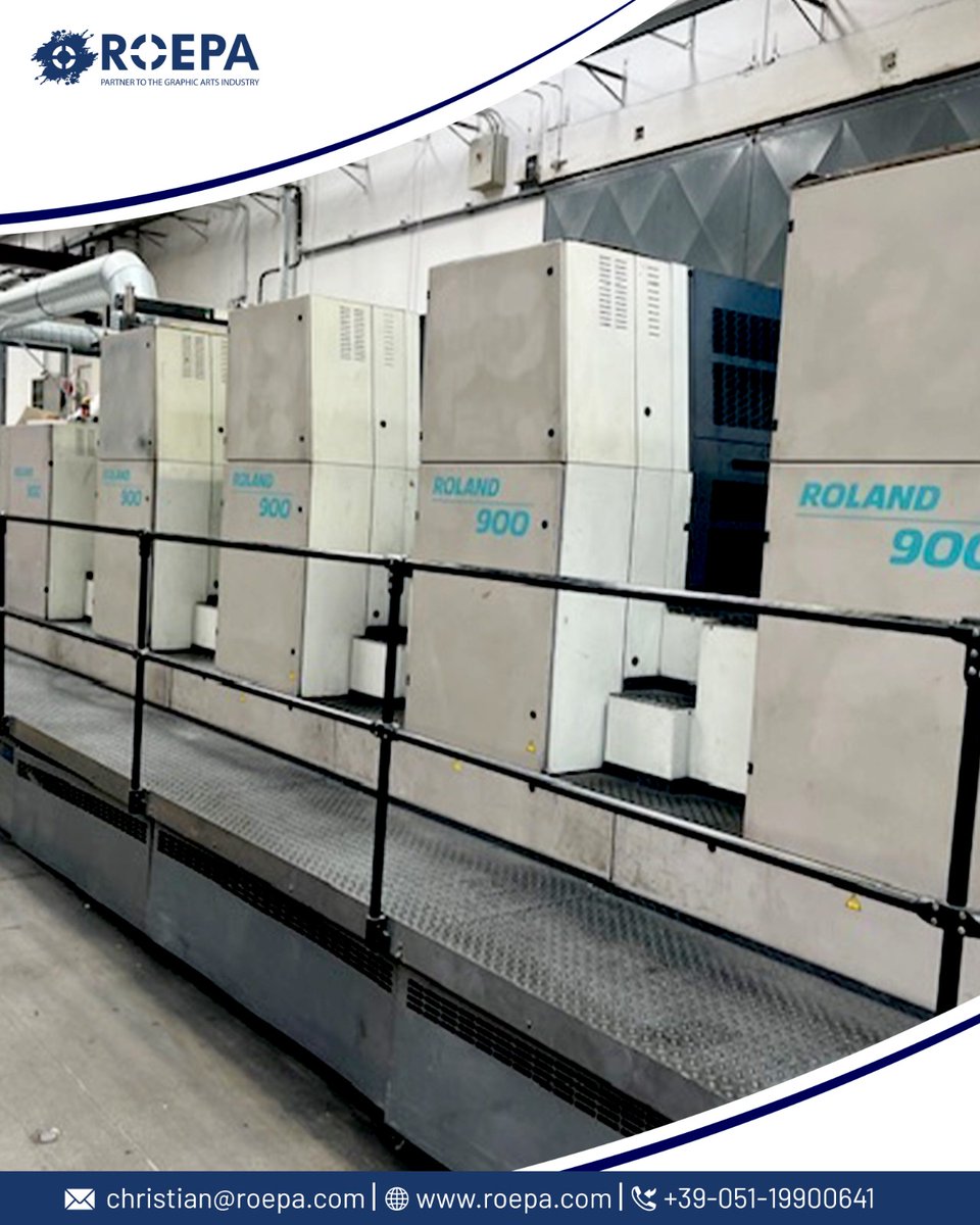 christianseghi's tweet image. Experience reliability and precision #printing from a trusted name.
The ROLAND R 905-6+LV (1996) combines robust engineering with consistent performance, offering 5-color offset capability.

roepa.com/offers/380166

#ROEPA
📞 +39 051 19900641
📩 christian@roepa.com

#printmachine