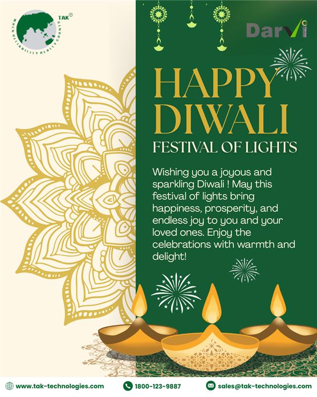 TAK_Tech_PvtLtd's tweet photo. Light conquers darkness, and innovation lights the path to progress.
This Diwali, TAK Technologies celebrates the spirit of innovation, integrity &amp; togetherness.
Wishing everyone joy, prosperity &amp; endless inspiration.

#HappyDiwali #TakTechnologies #FestivalOfLights https://t.co/mk50p76wR0
