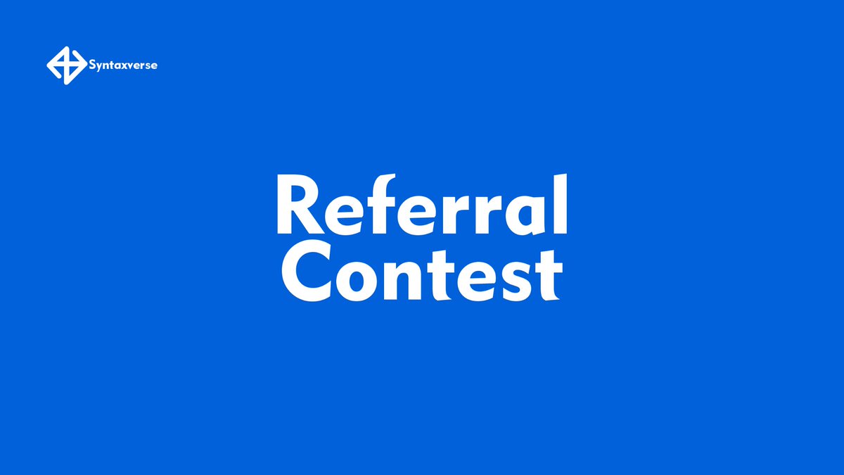 SyntaxVerse's tweet image. ⏳ Official Announcement:
The SyntaxVerse Referral Contest starts October 20th!
Mark your calendars, it’s almost go time! 🚀
Stay tuned for full contest details.