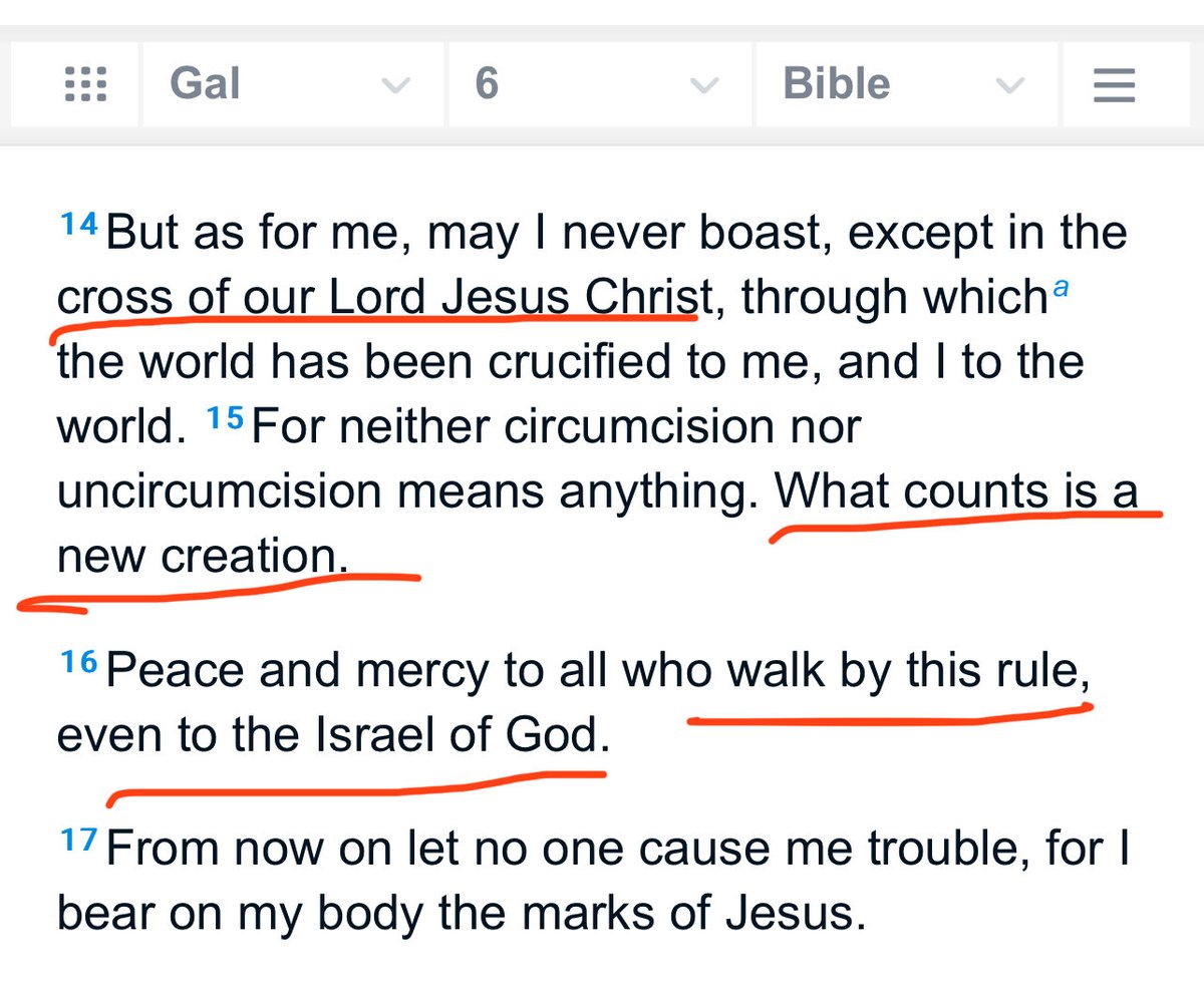 God2Evolution's tweet image. Support your claim with “confirmed scriptures ”!

Galatians 6:16 calls those who walk according to “this principle”, (Christ)
The Israel of God. Attached 

Gal 4:24-26 speaks of the 2 covenants of Israel’s Jerusalem. Attached 

1. Jerusalem in the Middle East, in bondage with her…