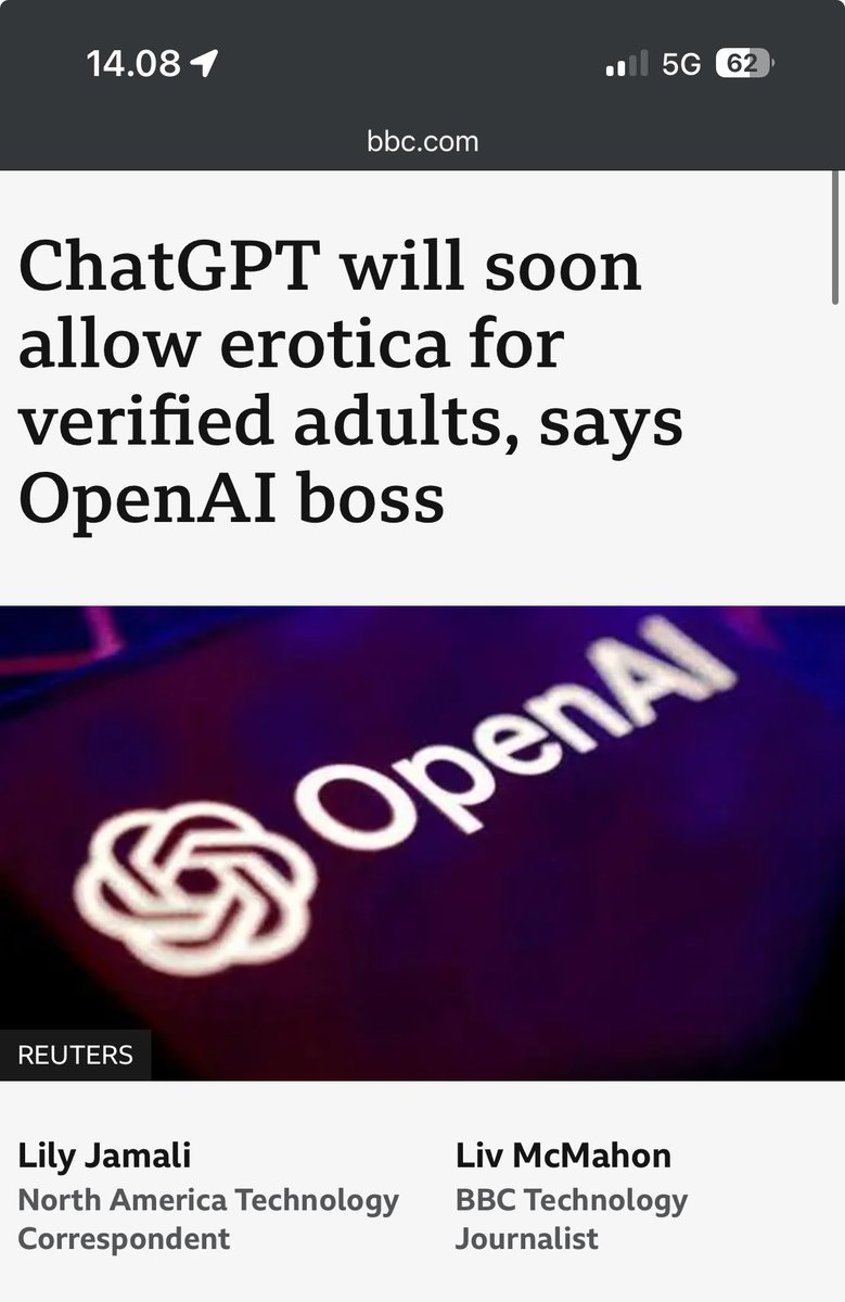 First Grok, now OpenAI - we wanted AGI but got erotica