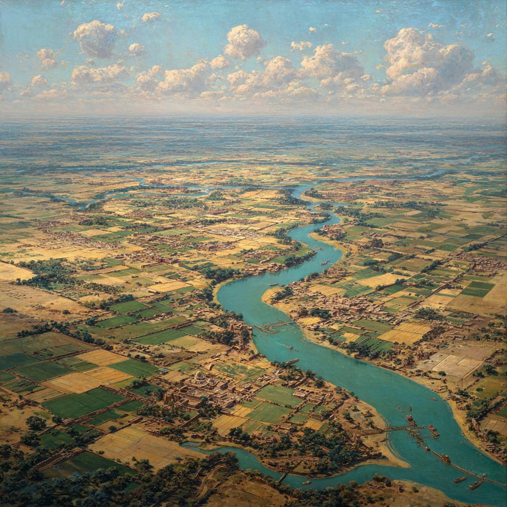 nickcollins1953's tweet image. By the mid 3rd millennium BC, the Sarasvati River enabled the existence of 300 cities with over 50,000 residents each, outshining Mesopotamia and Egypt. Its canal network sustained 2,500 settlements, cultivating wheat, barley and cotton. 

This, the world’s largest fertile…
