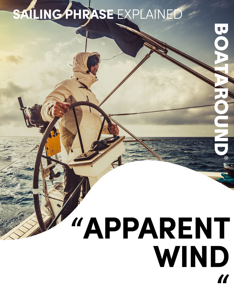 💨 Apparent wind = what you actually feel on a moving boat.
It’s a mix of the true wind (real breeze) + the wind from your motion.
Sail downwind → it feels lighter 🌬️
Sail upwind → it feels stronger 💥
Knowing the difference helps you trim your sails.  bit.ly/Full_Article_B…