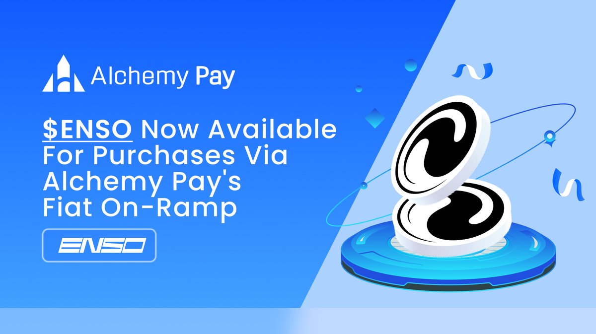 AlchemyPay's tweet image. Building the future of onchain infrastructure starts with easier access.
Now, $ENSO-ETH from @EnsoBuild is available through #AlchemyPay's fiat on-ramp, enabling global users to buy with Visa, Mastercard, and 50+ local currencies.
Real-world payments, powering real onchainโฆ
