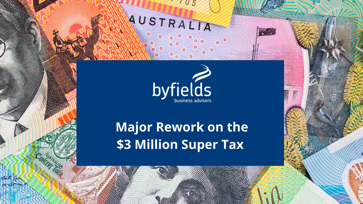 ByfieldsWA's tweet image. ARTICLE | By Byfields Associate Corey Bavin.

To find out what’s changed, our take on the changes and grey areas, read the full article: ow.ly/S0Ga50Xcmj6

#ByfieldsWA #Superannuationupdates #3millionsupertax #ByfieldsAdvisory #AgribusinessWA