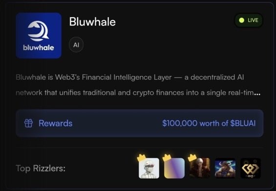 AbramClems (@abram_clems) on Twitter photo AI-POWERED INTELLIGENCE LAYER
<a href="/bluwhaleai/">Bluwhale AI</a> uses artificial intelligence to collect and interpret financial data from both traditional markets and blockchain networks.
They do this using the Whale scores
Whale scores are indicators that show how large investors (or “whales”) are AI-POWERED INTELLIGENCE LAYER
<a href="/bluwhaleai/">Bluwhale AI</a> uses artificial intelligence to collect and interpret financial data from both traditional markets and blockchain networks.
They do this using the Whale scores
Whale scores are indicators that show how large investors (or “whales”) are