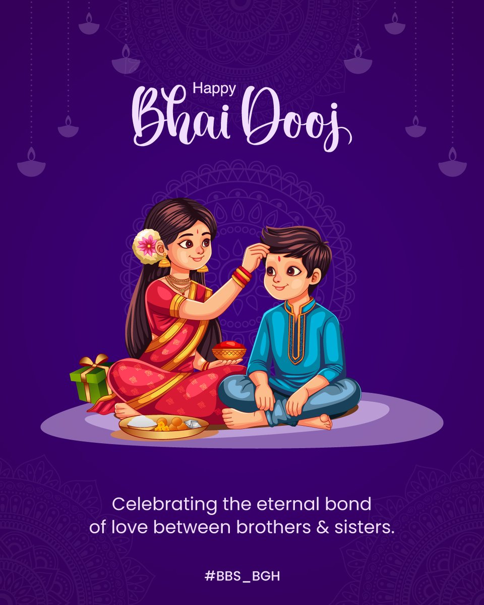 BBS_BGH's tweet image. #BhaiDooj is believed that this tradition come from the story of Yamraj and his sister Yamuna, where love and blessings gave birth to this festival of togetherness

Wishing everyone a Happy BhaiDooj filled with joy, love, and lifelong bonds

#BalBhartiSchool #BBS_BGH #Bahadurgarh