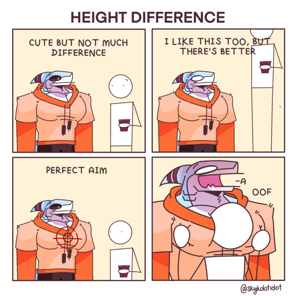 skykdotidot's tweet image. The correct height difference repost