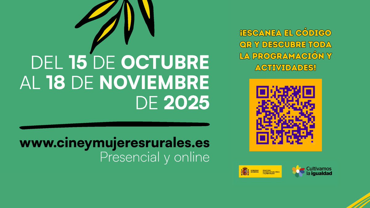 🎬Ciclo Nacional #CineYMujeresRurales
❤️HOY 16/10 a las 19H proyección de la película "Un amor" de Isabel Coixet en Arrúbal (#LaRioja)
👦🏻Presentación y coloquio a cargo de Félix Abel de la Cruz, director de la Filmoteca de La Rioja
👉🏽Descubre más: cineymujeresrurales.es