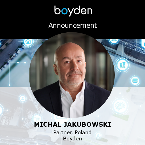 Announcement: We proudly welcome Michal Jakubowski as Partner, #BoydenPoland.

With 25+ years in industrial leadership and executive search, Michal brings deep expertise across construction, manufacturing, and distribution in #Poland and #EasternEurope >> boyden.com/michal-jakubow…