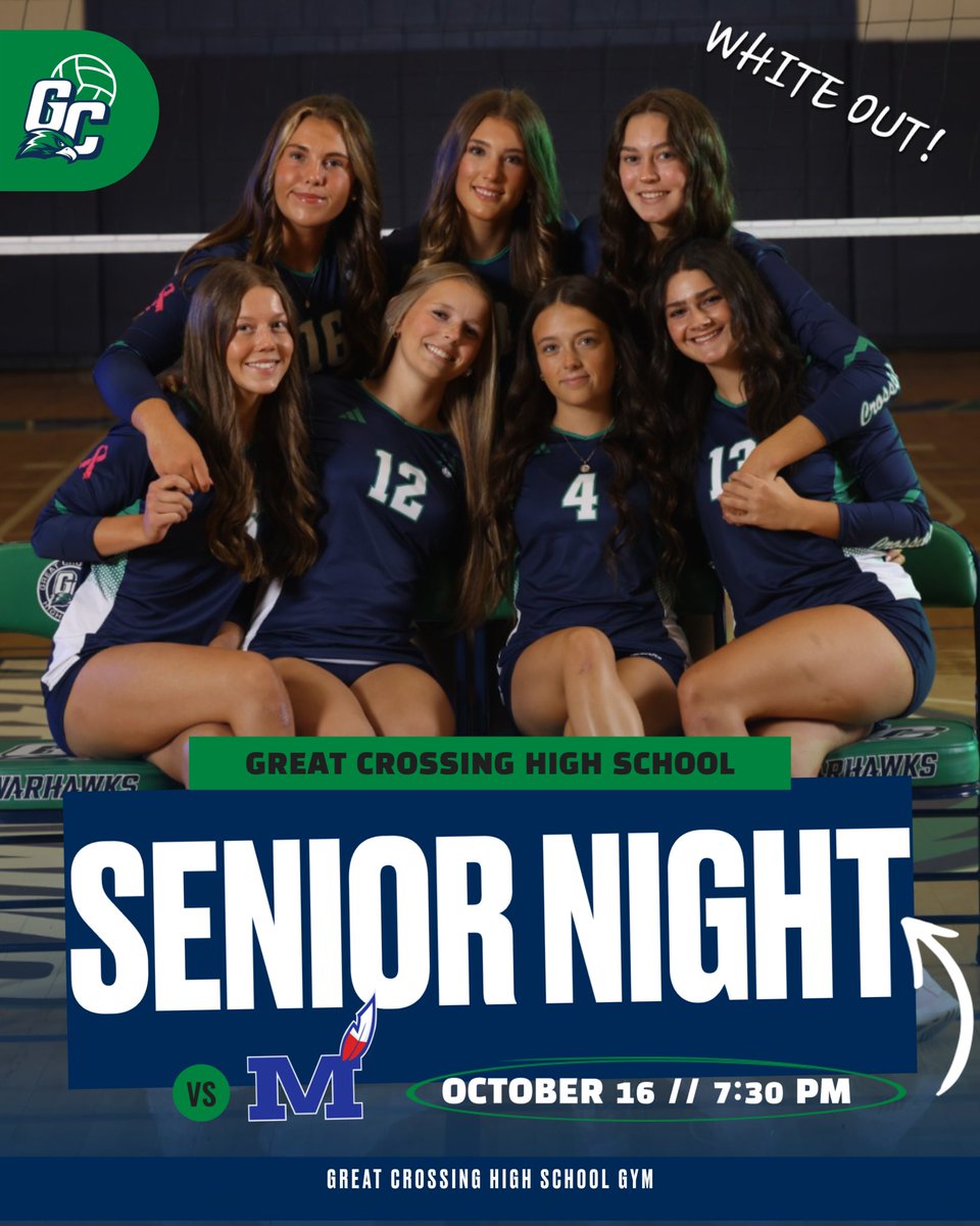 WHITE OUT at Great Crossing High School tonight! Join us for SENIOR NIGHT! 🤍🤍
#talonsup🦅