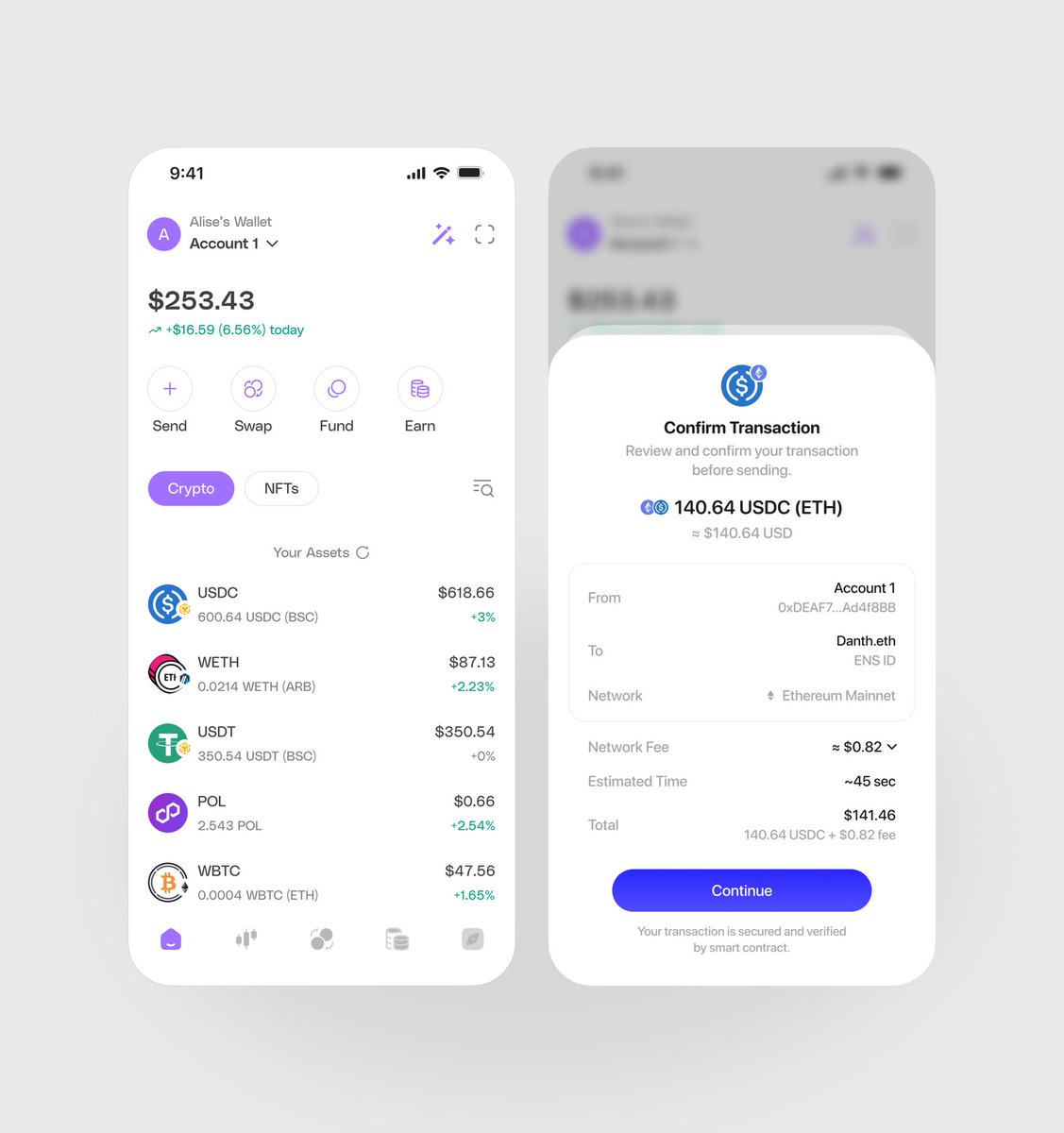 Design did for crypto app 👾