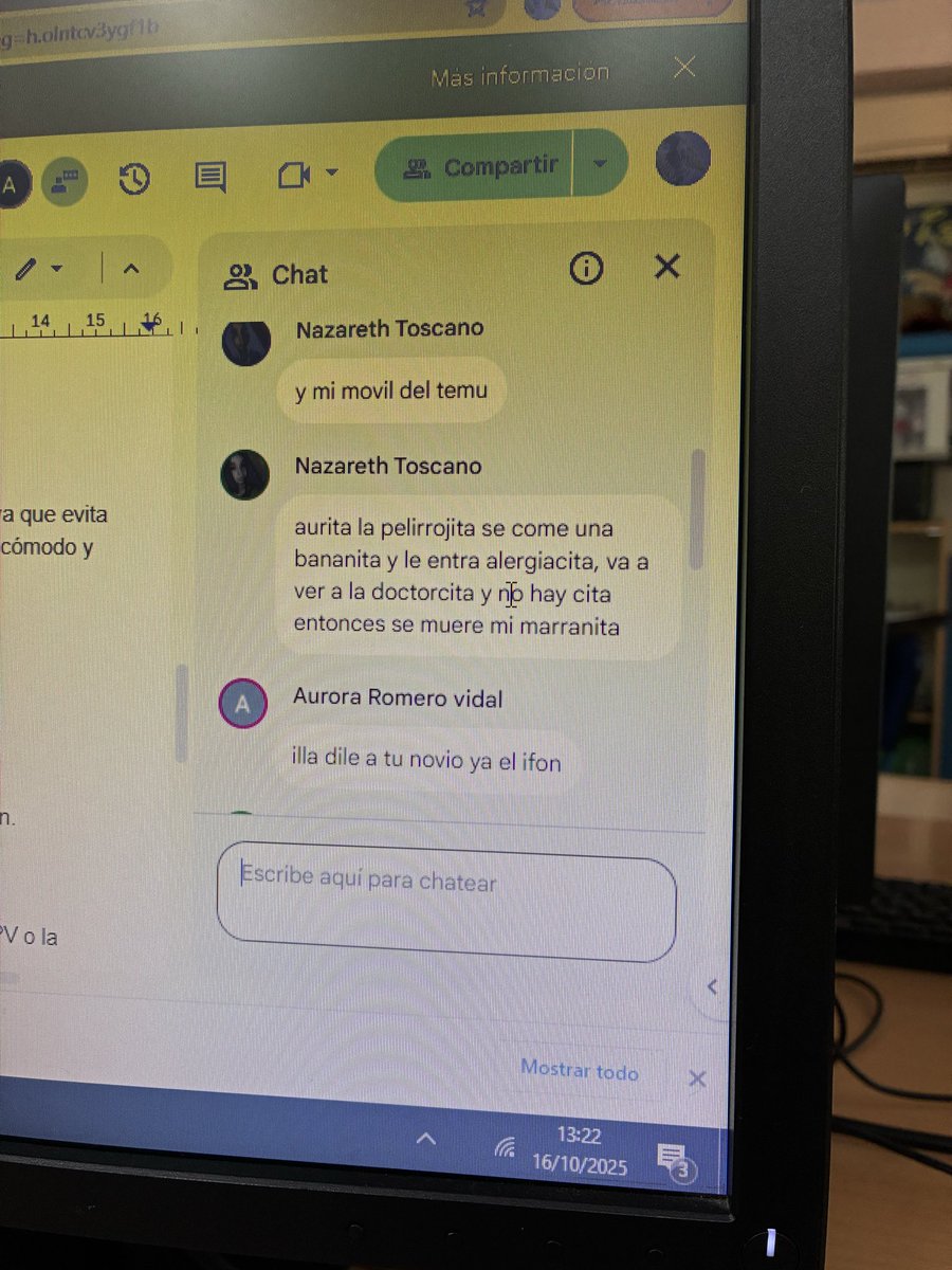 el chat de documentos que puede ver mi profesor