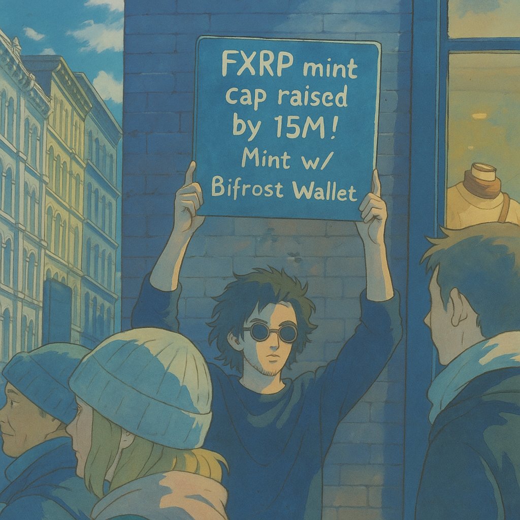 BifrostWallet's tweet photo. The largest single FXRP mint cap increase ever! 🔥

15M FXRP ready to be minted w/ Bifrost Wallet. https://t.co/MAuR9b6d9W
