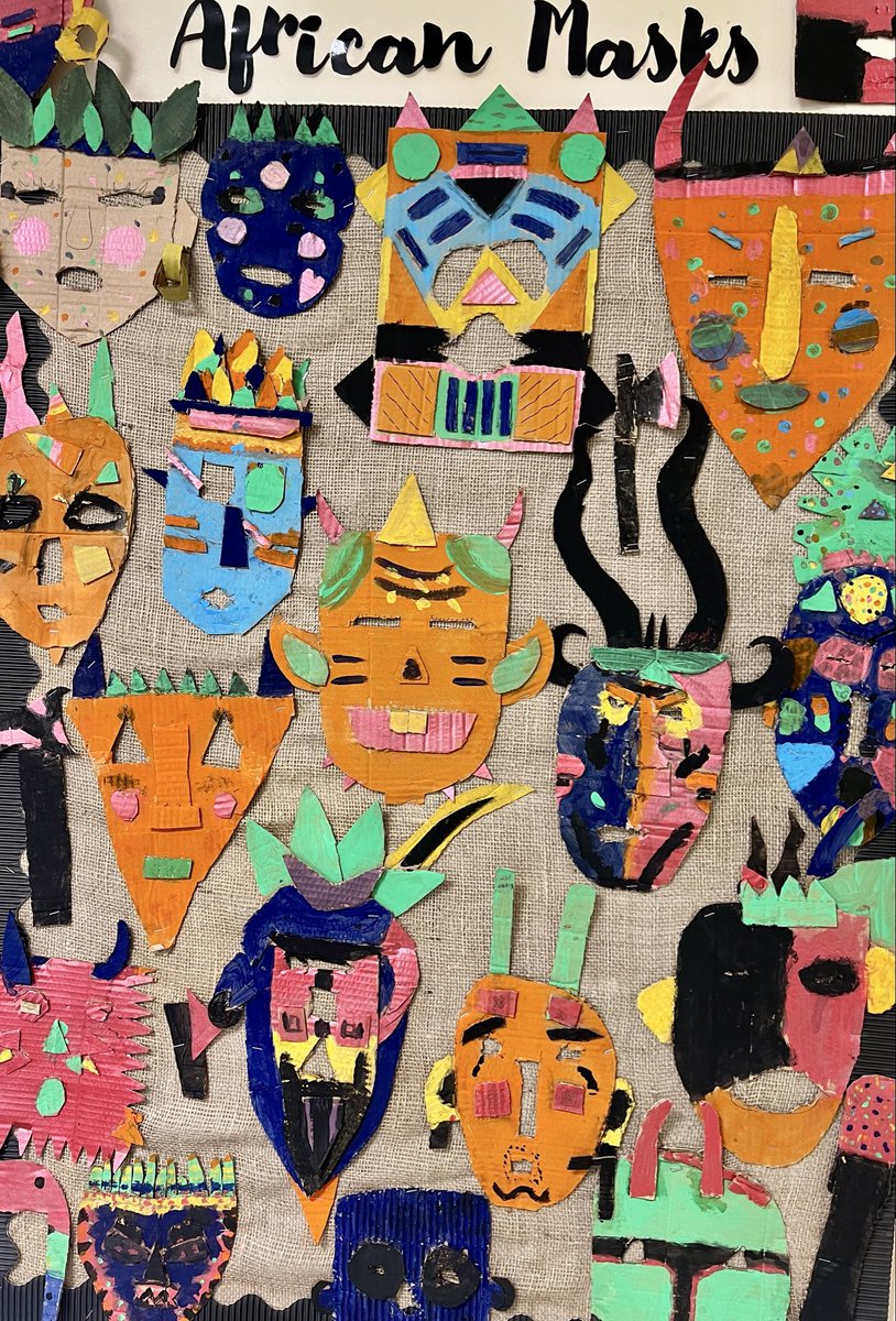 Year 6 have produced some fantastic African masks in Art! #flourishandsucceed <a href="/Rise_MAT/">Rise Multi Academy Trust</a>