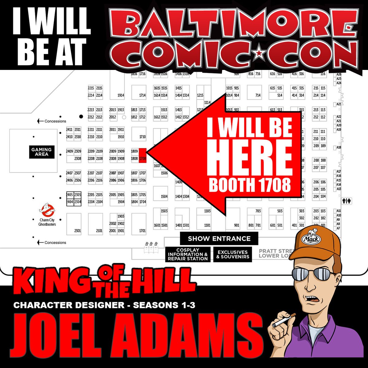 lilzart's tweet image. I will be at @baltimorecomics Baltimore Comic Con this weekend, booth 1708. #baltimorecomiccon #BCC #kingofthehill #ComicCon #animation #comics