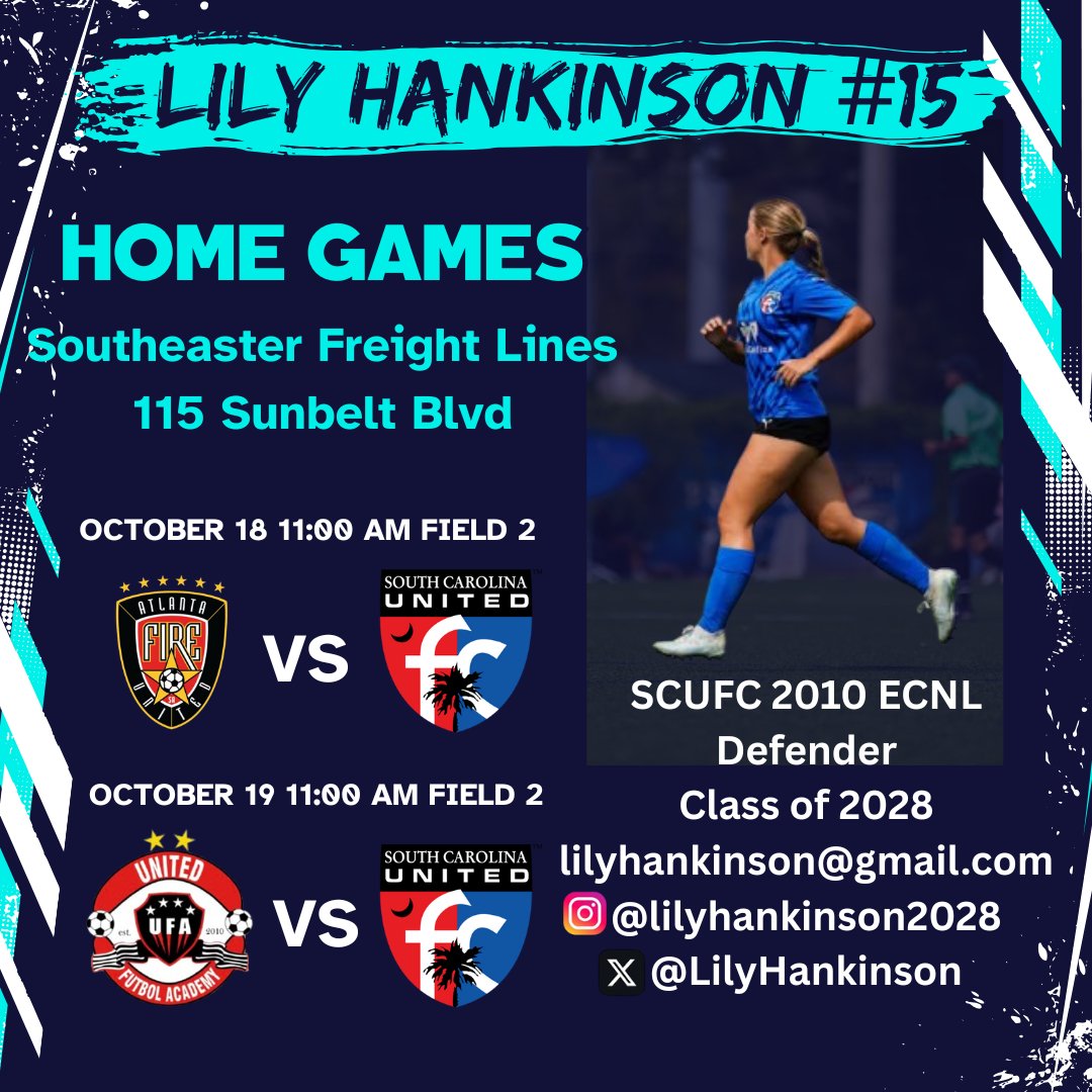 We play home games this weekend! <a href="/tikitakaklu/">Tomasz Kluszczynski 🇵🇱/🇺🇸</a> <a href="/TannerOsborne27/">Tanner Osborne</a> <a href="/ImYouthSoccer/">ECNL/GA/Recruiting/College Soccer</a> <a href="/ECNLgirls/">ECNL Girls</a> <a href="/ECNLSoutheast/">ECNL Southeast Girls</a> <a href="/ImCollegeSoccer/">College Soccer Truth ™</a> <a href="/SCUnited_FC/">SC United FC</a> <a href="/TopDrawerSoccer/">TopDrawerSoccer</a> <a href="/TheSoccerWire/">SoccerWire</a> <a href="/PrepSoccer/">Prep Soccer ⚽️</a>