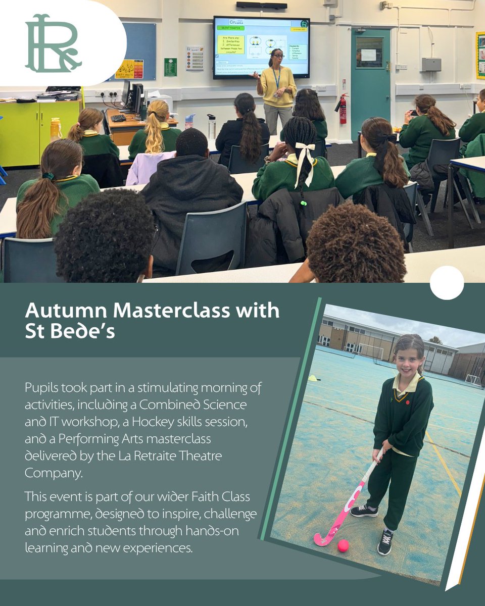 We were delighted to welcome St Bede’s to La Retraite for our Autumn Masterclass 🍁