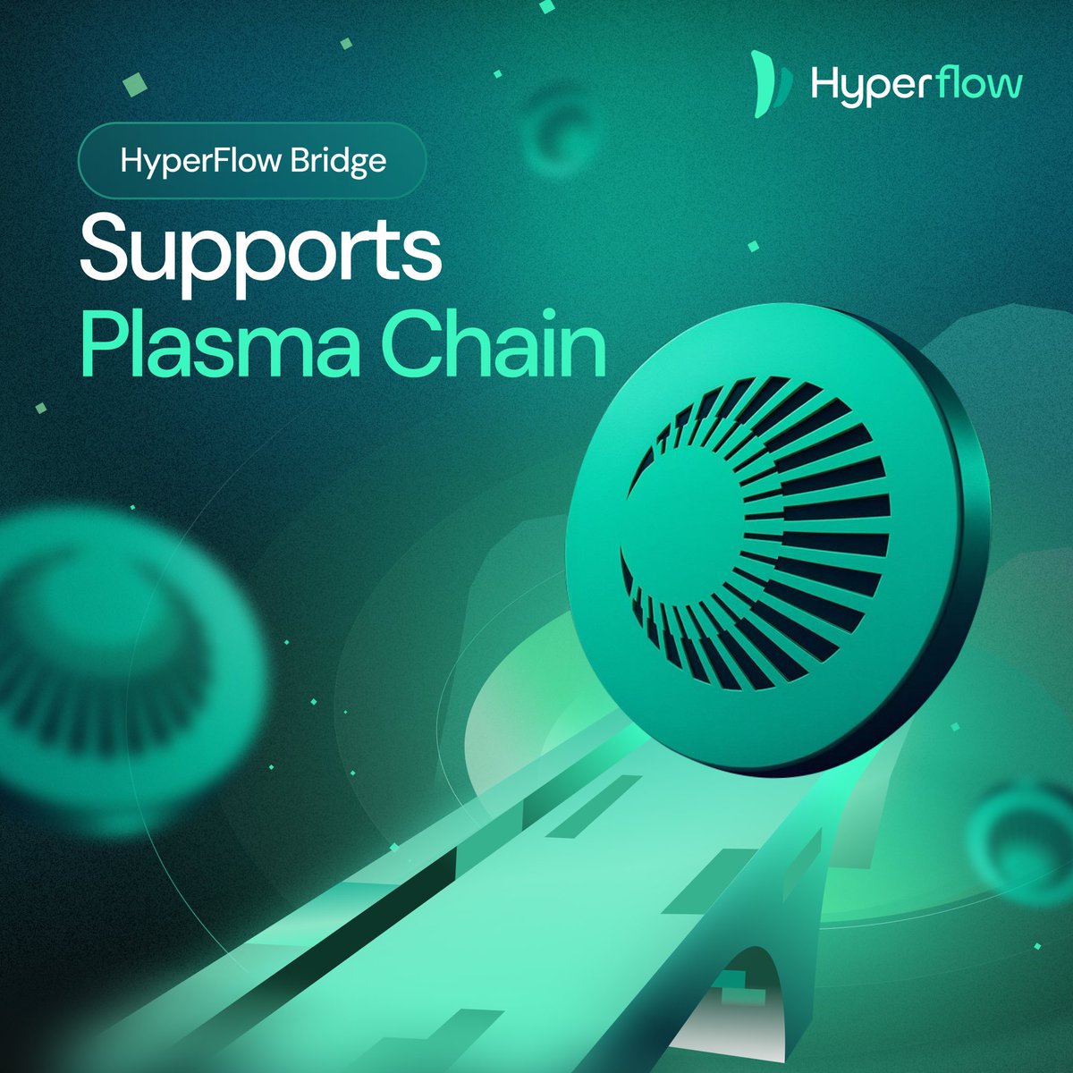 HyperFlow_fun's tweet image. 🚨Bridge Update: HyperFlow now supports Plasma Chain
You can now move assets between Plasma Chain and HyperEVM directly on HyperFlow Bridge Aggregator
Experience seamless cross-chain liquidity today. 💧
hyperflow.fun/bridge