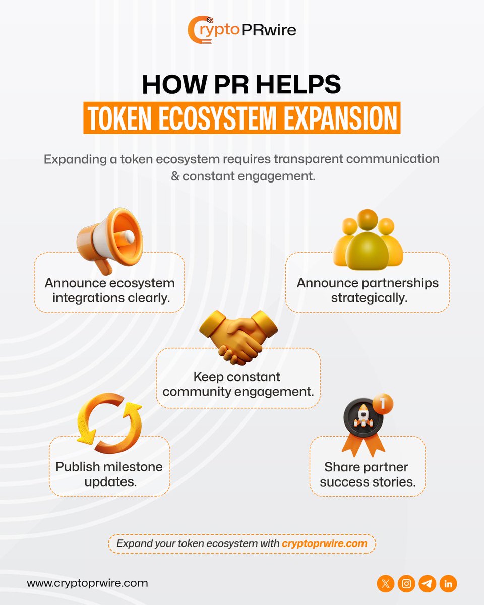 CPrwire's tweet image. Grow your token’s reach and trust - power your ecosystem expansion with smart PR!

Know More Visit: cryptoprwire.com

#CryptoPR #TokenEcosystem #BlockchainGrowth #CryptoMarketing #CryptoExpansion #TokenAdoption #Crypto #Web3 #DeFi