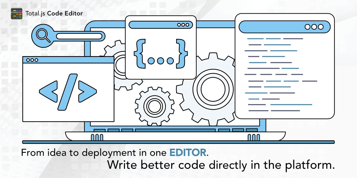 totalframework's tweet image. Total.js Code Editor - From idea to deployment in one editor. Write better code directly in the platform. totaljs.com/code/ #totaljscodeeditor #codewithtotaljs #totaljs #totaljsplatform #builtineditor #codesmart #codebetter