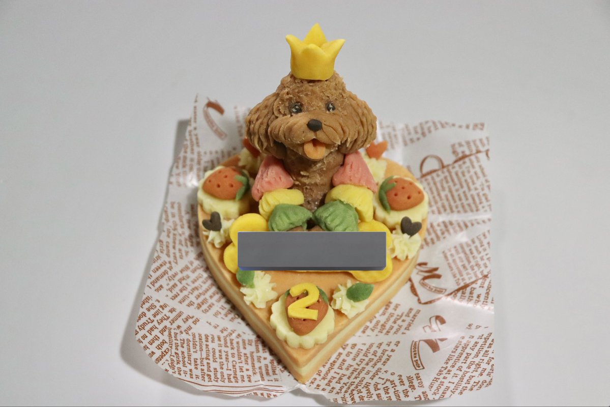 今日はわんこの誕生日〜🎂✨️
すんごい可愛く作ってもらった😳