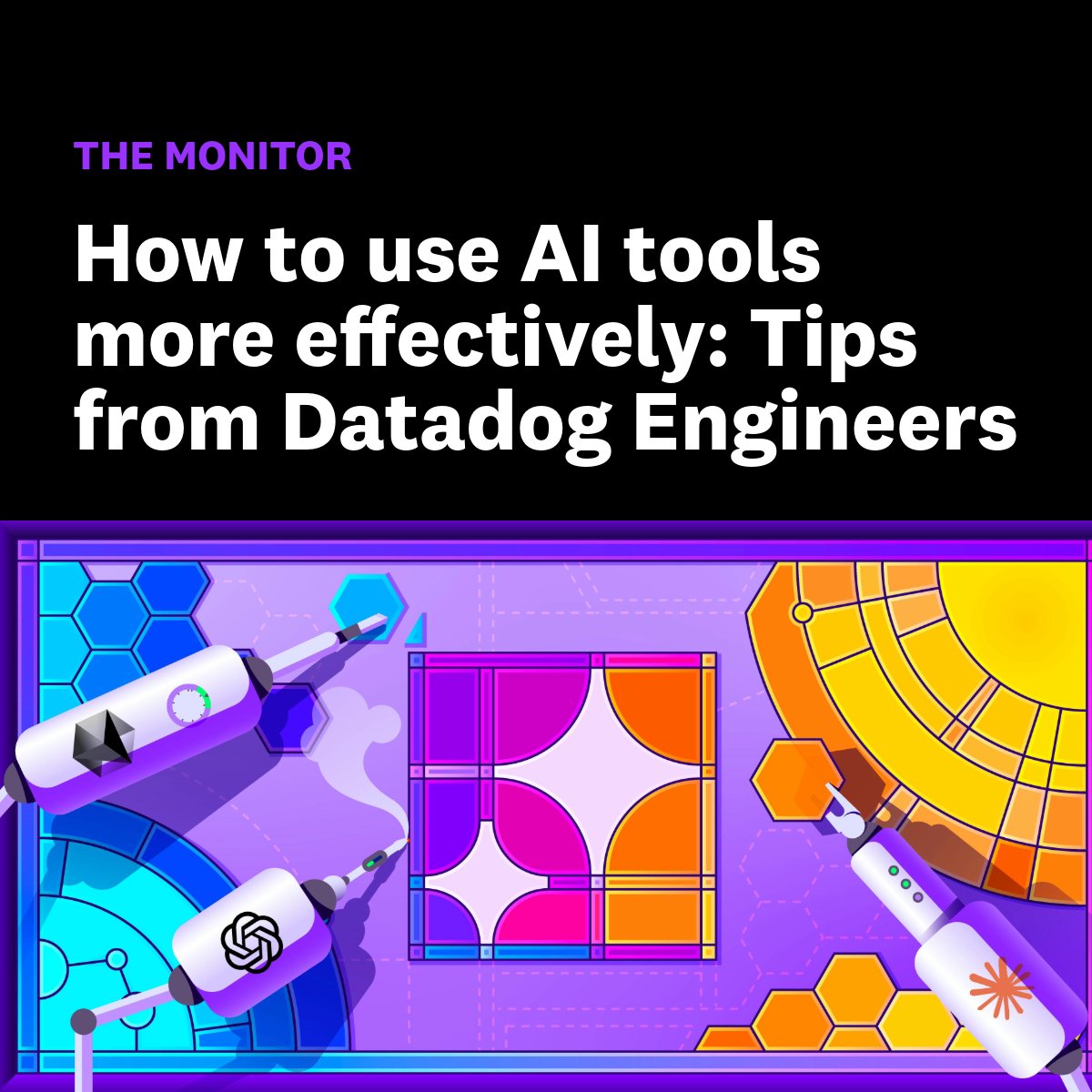 datadoghq's tweet image. Are your AI tools falling short of your expectations? Level up your prompt engineering game with a few easy-to-follow tips from Datadog engineers: bit.ly/3JqRppA