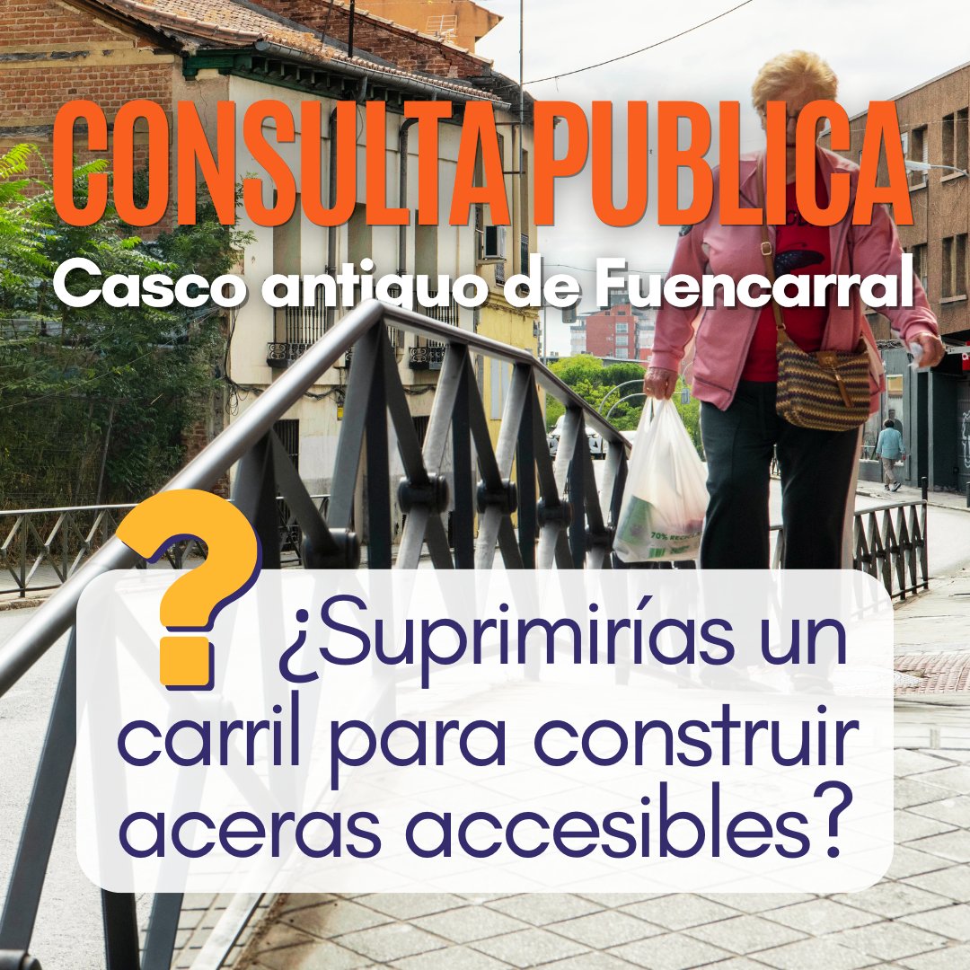 ❓¿Suprimirías un carril de circulación para construir aceras accesibles en c/Nuestra Señora de Valverde?

☝️Si vives en <a href="/JMDFuencarral/">Distrito de Fuencarral-El Pardo</a>, ¡aporta tus ideas para remodelar el casco histórico!

#ConsultaPública abierta en #DecideMadrid hasta el 30 de octubre ->