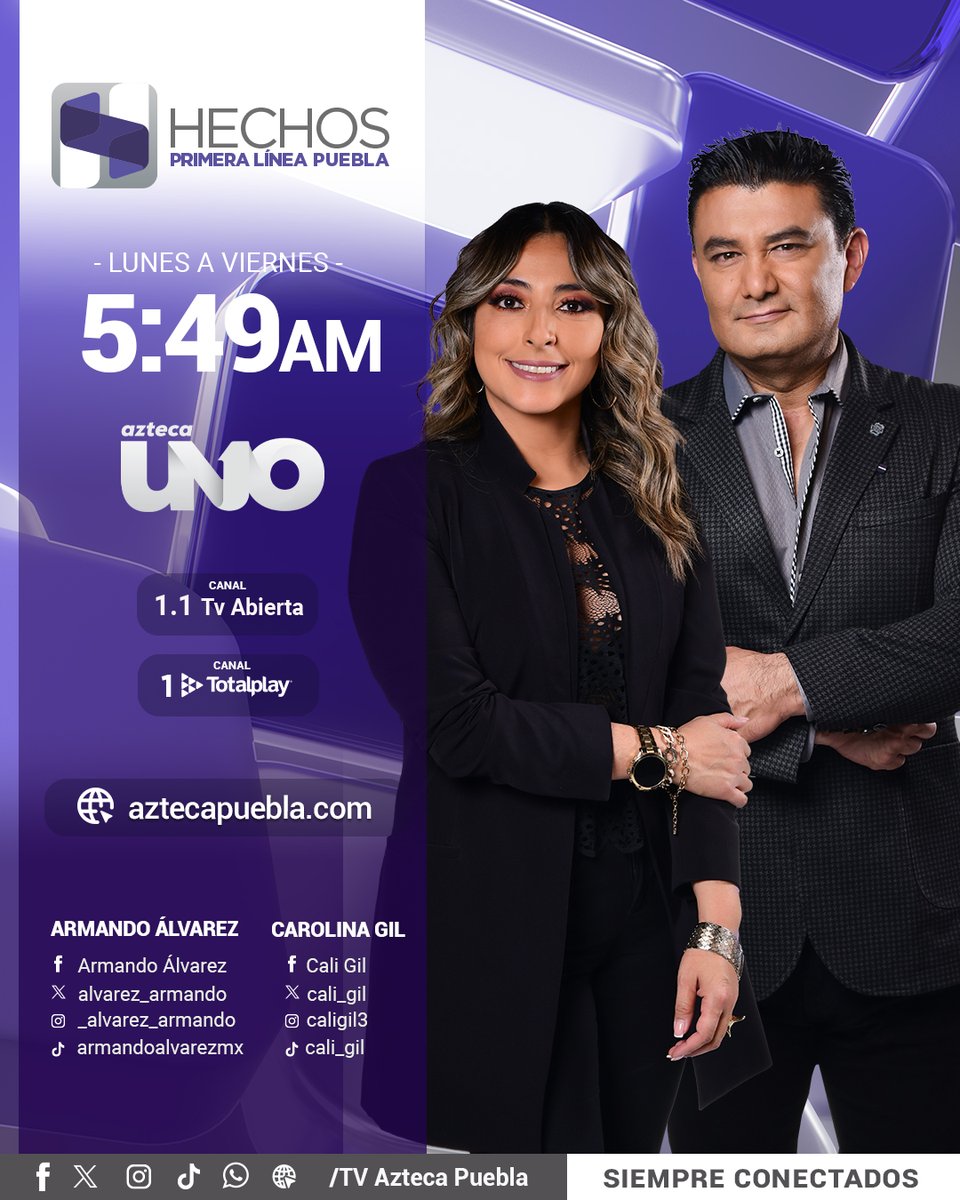 Feliz jueves, no te pierdas los detalles más importantes en #HechosPrimeraLínea a través de la señal de Azteca UNO. 📺