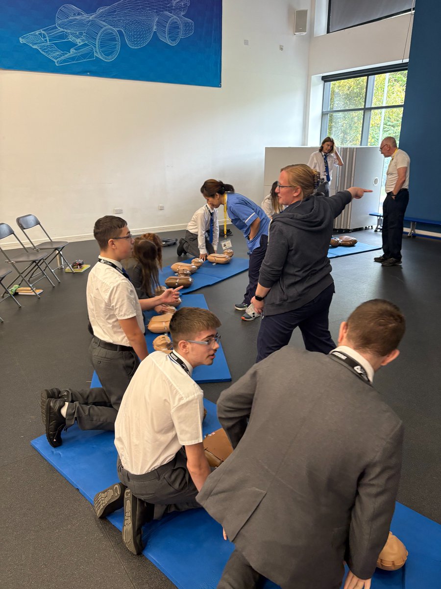 Today yr9 students took part in #RestartaHeart, a national campaign aimed at raising awareness and teaching the life saving skills of CPR. Students watched a video and had a chance to practice for themselves. Our huge thanks go to the Yorkshire Ambulance Service for their time.