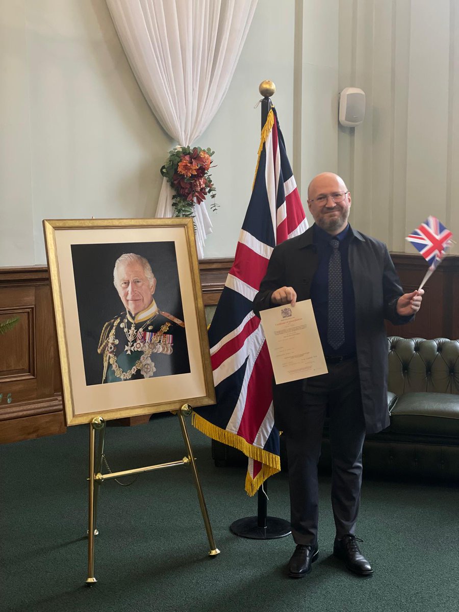 Giancoder's tweet image. Yesterday I became a British Citizen.

As suggested by the Representative, I&apos;ll take this day celebrate and ponder on the significance of the moment.