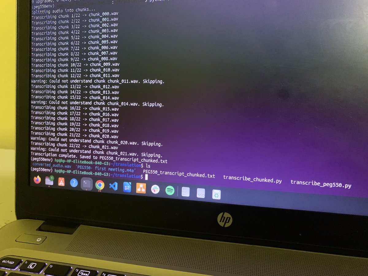 YomiAfolabi2's tweet image. I started my masters in Brazil where they spent Portuguese 
This morning I did something I imagined in my head

I wrote a python script then modified it ChatGPT, the script is 2 convert a recorded class in Portuguese to English
And it worked 😃

#pythoncode #SoftwareEngineering