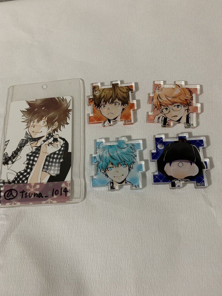tsuna_1014's tweet photo. 家庭教師ヒットマンREBORN! 天野明展 交換 アクリルパズル

譲　一色、入江、Dr.ラヴ、マーモン
求　プリーモ、超ツナ、フラン

郵送又は名古屋お手渡し。
検索からでもお気軽にお声掛けください。 https://t.co/ecSuFcCRiV