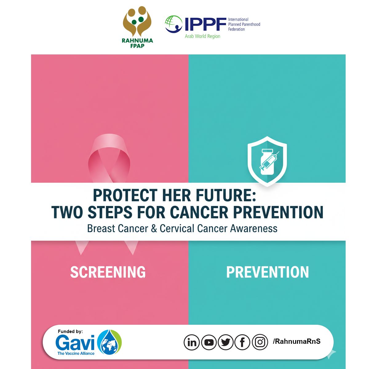 RahnumaRnS's tweet image. October is about protecting women! 🎀
While we go #PinkForBCAM, let's remember the ultimate tool for preventing another common female cancer: Cervical Cancer.
Prevention is Power. Protect Her Future.
#DoubleProtection #HPVVaccine #CervicalCancerPrevention #Pinktober #WomensHealth