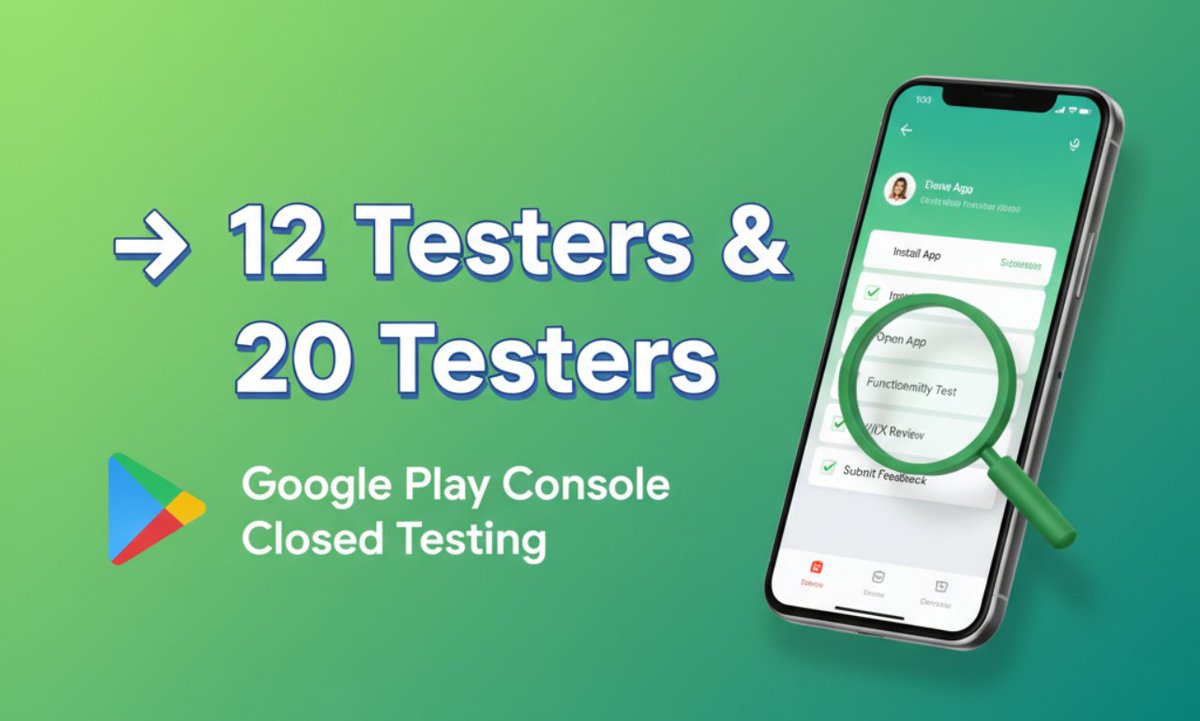 Need testers for your Android app?

Whether it’s 12 or 20 testers for Google Play Console closed testing, TEEOHUB can help you set it up and get real people testing your app!

Let’s make sure your app is launch-ready
#AppTesting #PlayConsole #AndroidDev #BetaTesting #TEEOHUB