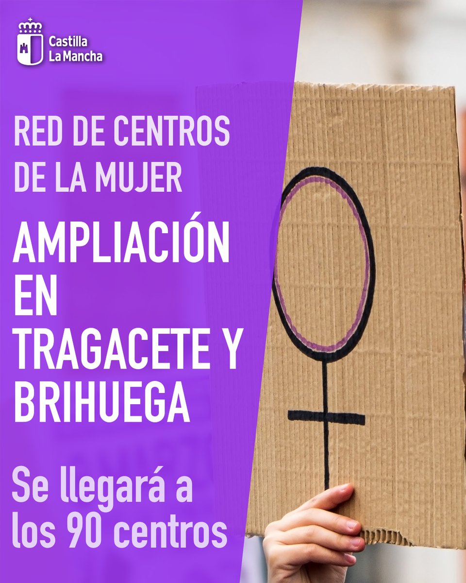 gobjccm's tweet photo. 👩‍🦰💜Ampliamos la Red de Centros de la Mujer con dos nuevos recursos en Tragacete y Brihuega.

Con ellos alcanzamos ya 90 centros en toda Castilla-La Mancha.

Más apoyo, más cercanía, más igualdad. 💪
#DebateCLM2025 https://t.co/bOJUydZdNd