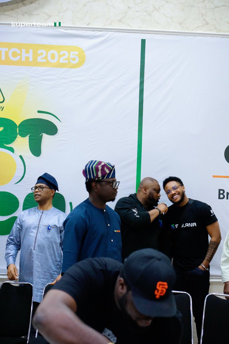 Harri_obi's tweet photo. Repping @SuperteamNG and sharing front row seats with dignitaries from the Presidency, the UAE Ambassador to Nigeria, the Namibian High Commission, SEC, the Ministry of Youth, NEXIM Bank, and SMEDAN at the NiYA Startup Pitch.

We’ll keep knocking on doors and taking up spaces for Solana in the region.