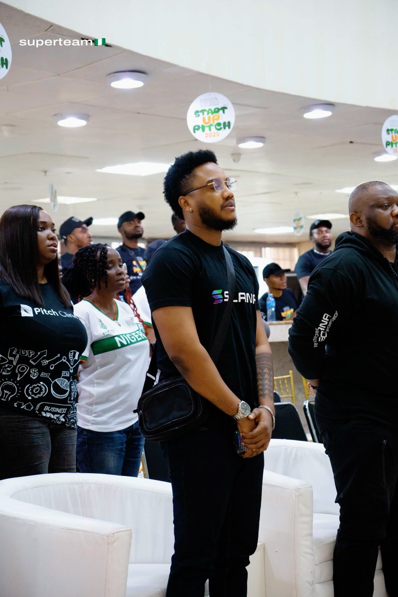 Harri_obi's tweet photo. Repping @SuperteamNG and sharing front row seats with dignitaries from the Presidency, the UAE Ambassador to Nigeria, the Namibian High Commission, SEC, the Ministry of Youth, NEXIM Bank, and SMEDAN at the NiYA Startup Pitch.

We’ll keep knocking on doors and taking up spaces for Solana in the region.