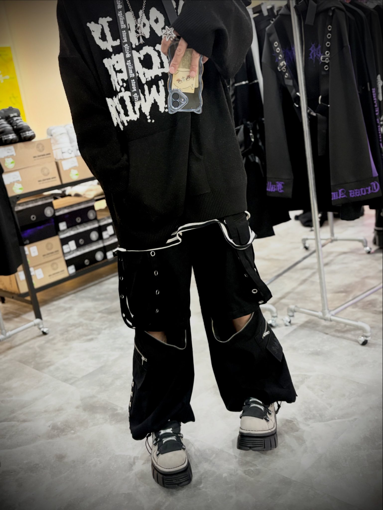 新品Amilige サスペンダー付きワイドパンツ　S サスペンダー付きワイドパンツ（その他パンツ）｜Amilige