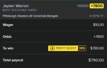 Steelers / Bengals 30% Boost🏈