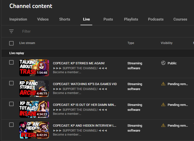 CopeAndSeetheYT's tweet image. 1 full strike and 4 more pending strikes currently, ILovekimPossibleAlot is just straight up trying to have my channel deleted.

She's struck multiple creators/videos covering her. This is blatant abuse of the system to silence creators.