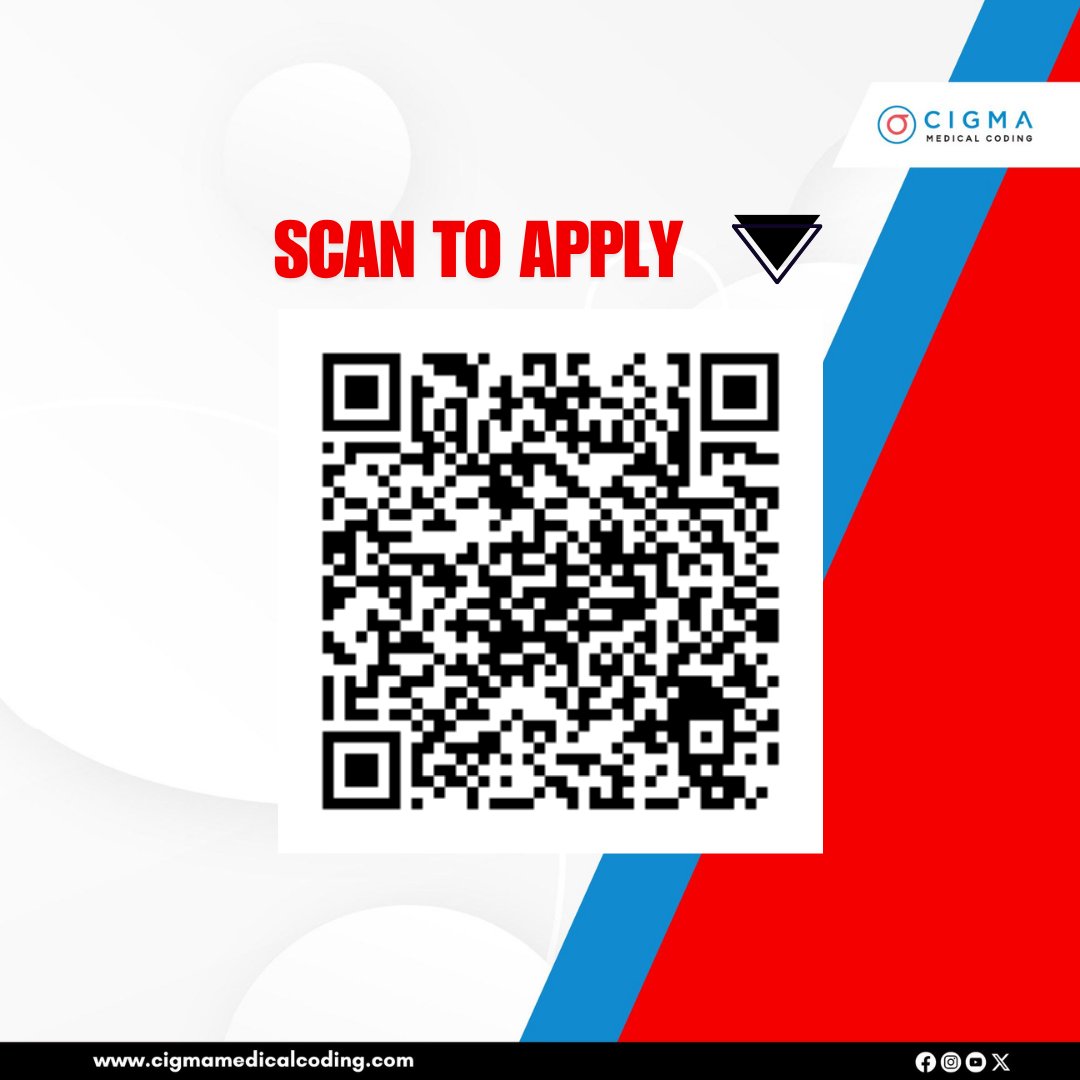 cigmahealthcare's tweet image. Vacancy for HCC Medical Coder
Kickstart your career in medical coding with Cigma Medical Coding – India’s first AAPC Licensed Academy!
Apply now: cigmamedicalcoding.com/job-vacancies/…
#HCCMedicalCoder #MedicalCodingJobs #CigmaMedicalCoding #HealthcareCareers #CPCJobs #MedicalCodingIndia