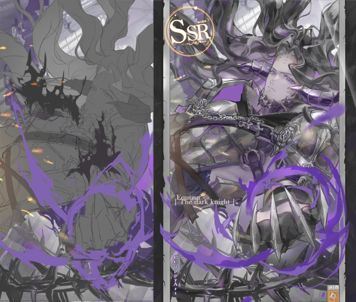 Sketch n Final
The third card game illust commission for @/Equizur
I think I have learnt a lot more painting techniques and metal rendering! 
☆*: .｡. o(≧▽≦)o .｡.:*☆